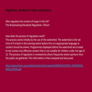 Ofcom Regulations