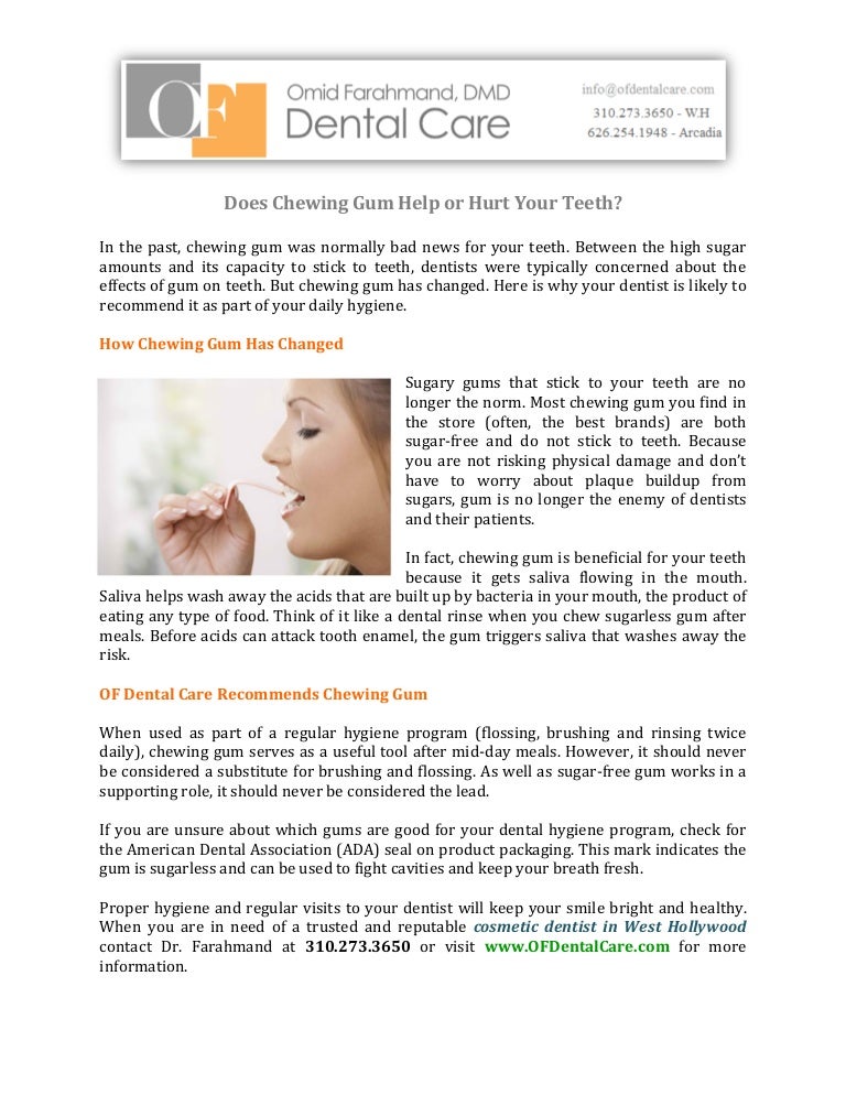 Does Chewing Gum Help or Hurt Your Teeth?