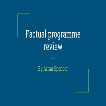 Part b factual programme review