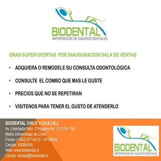 Oferta especial biodental   2012