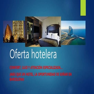 Oferta hotelera barcelona  semana 11