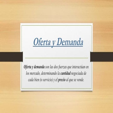 Oferta y demanda