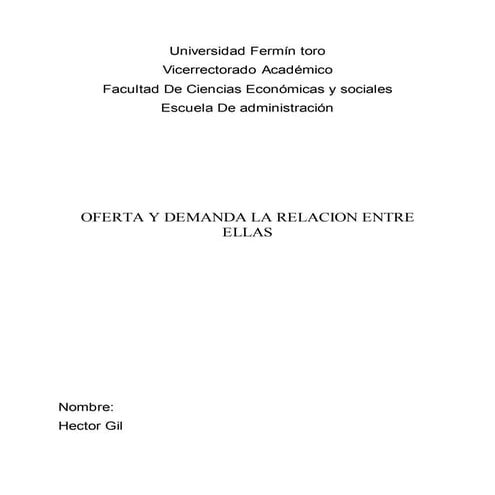 Oferta y demanda