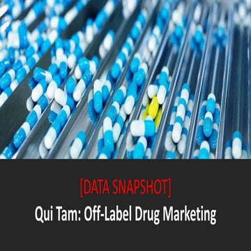 Qui Tam: Off Label Drug Marketing [Data Snapshot]
