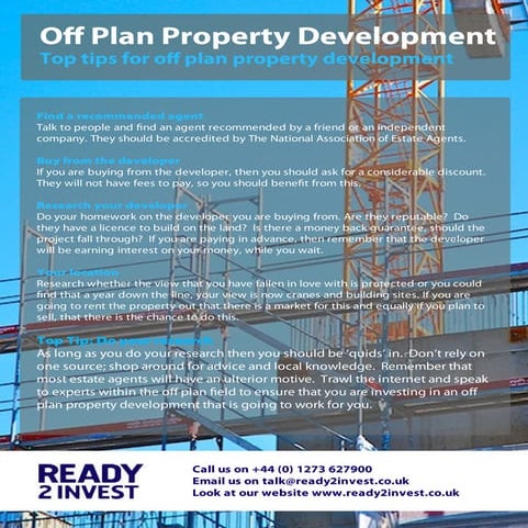 Off Plan Property Development Tips