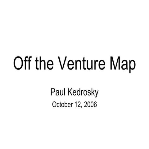 Off the Venture Map