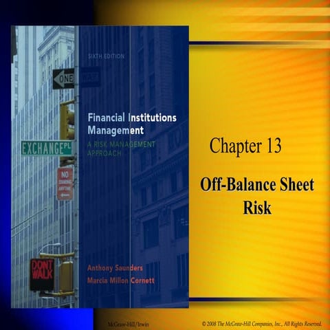 Off balance sheet risk