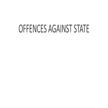 OFFENCES AGAINST STATE, as per the Indian penal code | PPTX