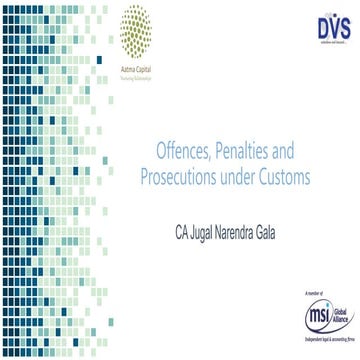 Offences, prosecutions and penalties under customs | PPTX