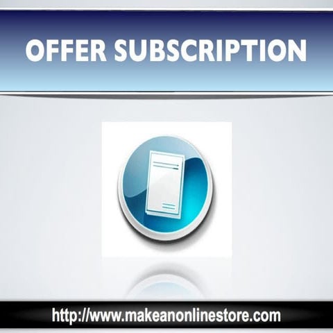 Offer Subscription | PPT