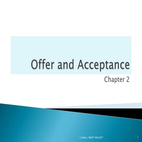 Offer and acceptance
