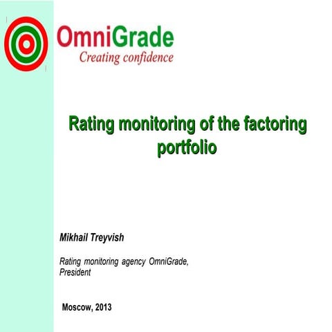 Rating monitoring of the factoring portfolio
