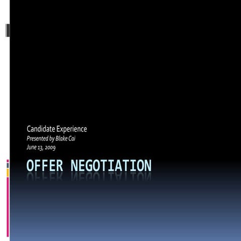Offer Negotiation