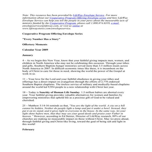 Offertory Moments Every Number Has A Story Env