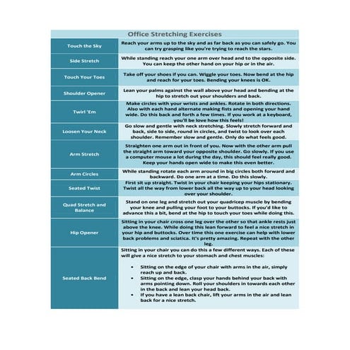 Office Stretching Exercises