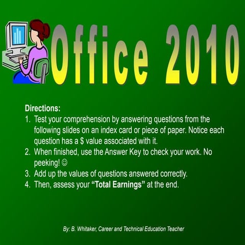 Office 2010 | PPTX | Desktop Publishing | Computer Software and ...