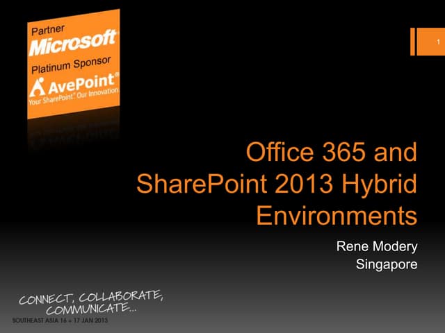 Office 365 and SharePoint 2013 Hybrid Environments