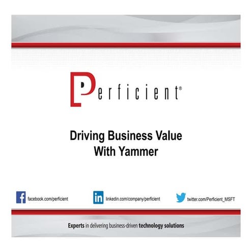 Office 365 Customers: Drive Business Value with Yammer