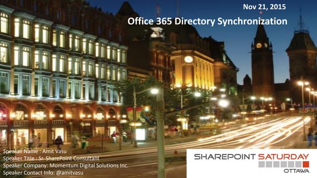 Office 365 Directory Synchronization