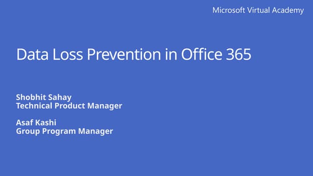 Office 365 Data Loss Prevention Powerpoint