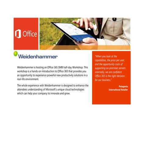 Office 365 Hands-on Workshop