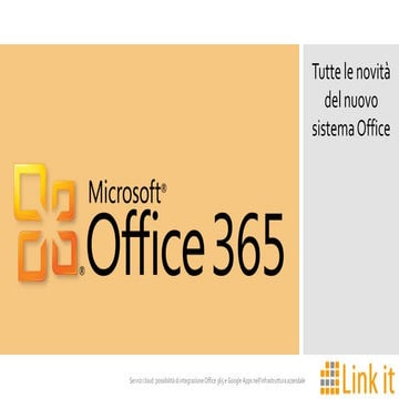 Servizi cloud: possibilità di integrazione Office 365 e Google Apps nell’infr...