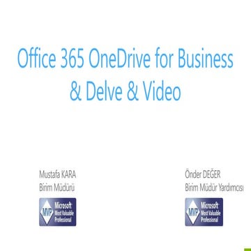 Office 365 OneDrive for Business & Delve & Video