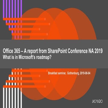 Important news from SharePoint Conference North America 2019