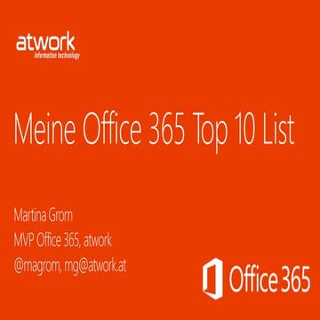 My personal Office365 Top10 from June 2014