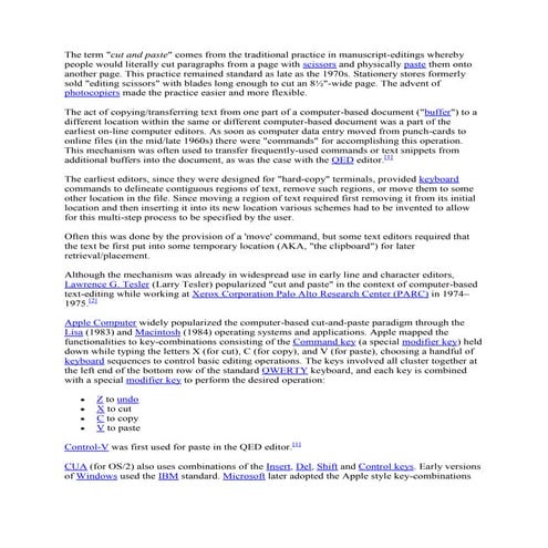 Cut, copy and paste | KEY