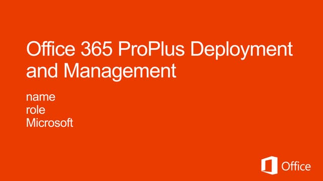 Office deployment and management l300