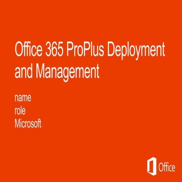 Office deployment and management l300