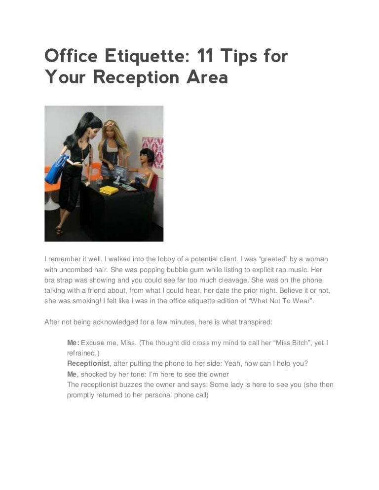 Office etiquette 11 tips for your reception area (by Greetly digital…