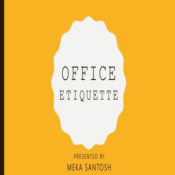 Office etiquette