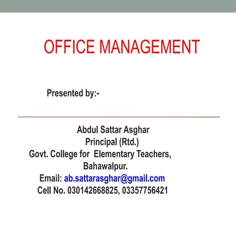 Office managment