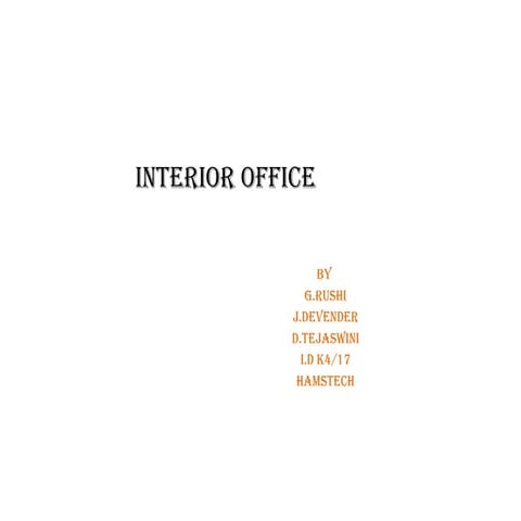 Office interior design of the class group | PPTX