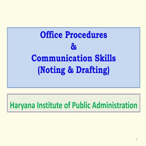 Office Procedure & Communicatin Skills. - GGM.pptx