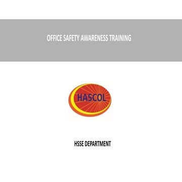 Office safety awareness training