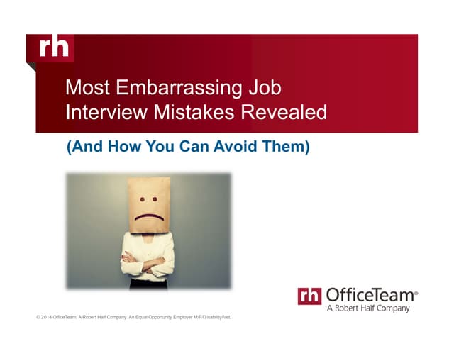 Most Embarrassing Job Interview Mis...