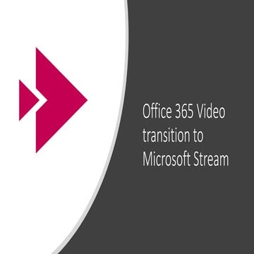 Office 365 Video migration to microsoft stream cinci