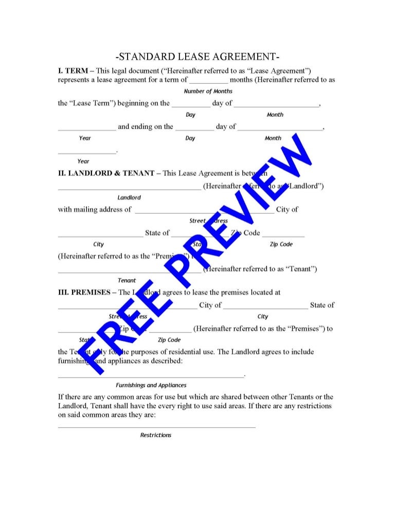lease agreement form
