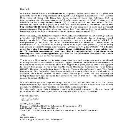 Official deferral letter | PDF