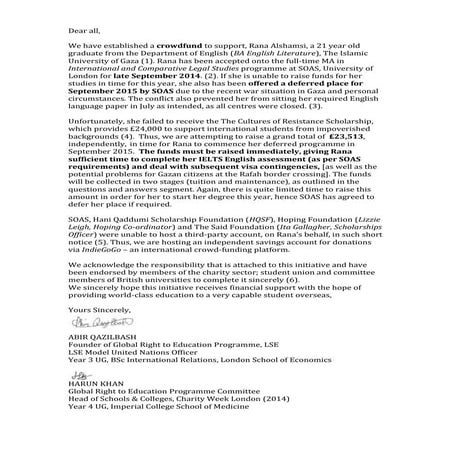Official deferral letter | PDF