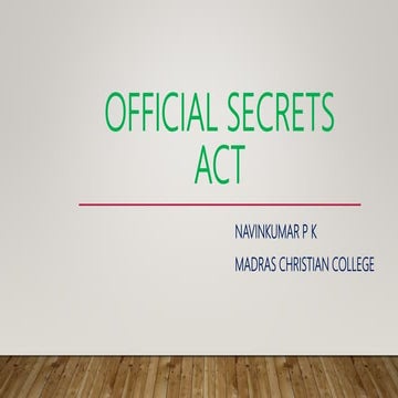 Official secrets act
