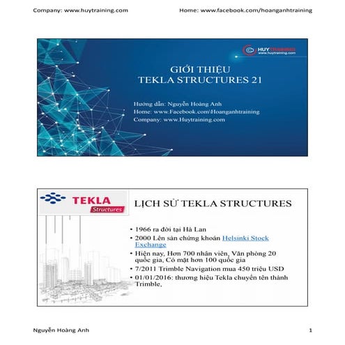 Offline giới thiệu Tekla Structures 21
