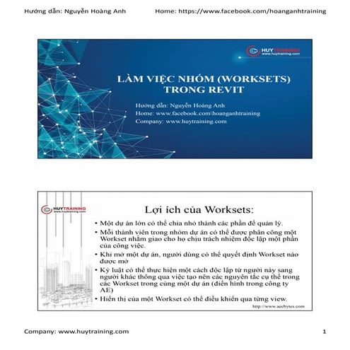 Làm việc nhóm (Worksets) trong Revit 