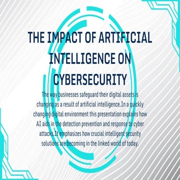 The Impact of Artificial Intelligence on Cybersecurity | Skillfloor | PDF