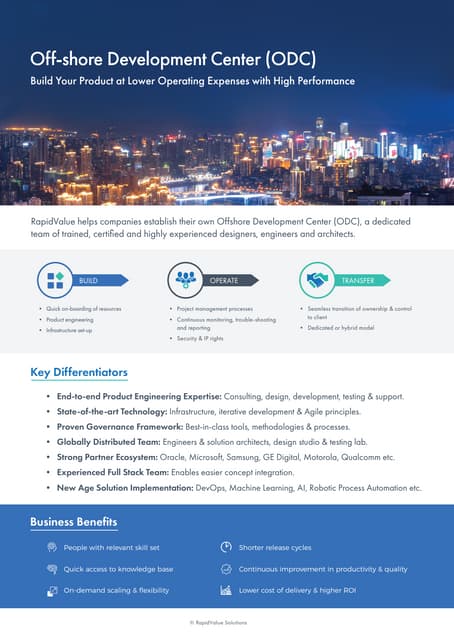 Offshore Development Center - Brochure by RapidValue