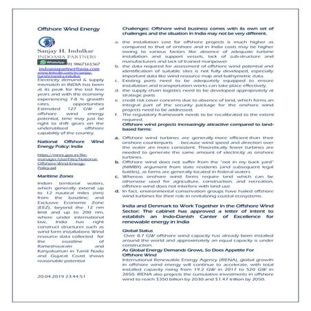 Offshore wind energy | PDF