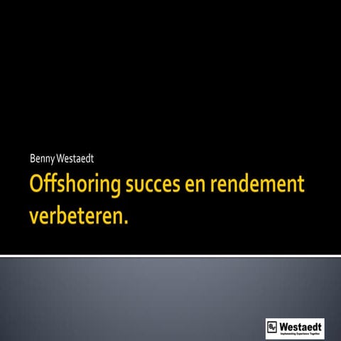 Best Practices Offshoring 